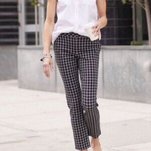J. Jill Black & White Windowpane Pattern, Premium Bi-stretch Ankle Pants  Sz 16P
